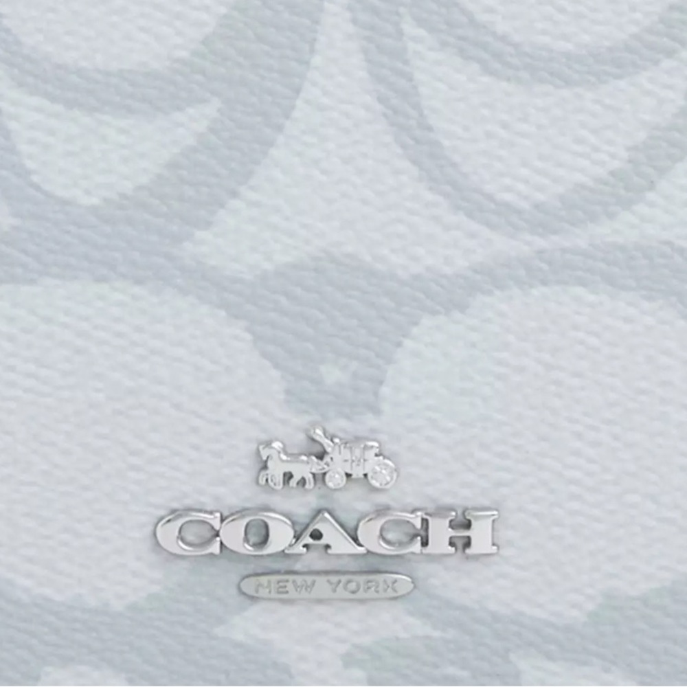 Coach Blue Slim Crossbody Bag In Sketch Signature Canvas NWT $250 MSRP - Picture 3 of 10